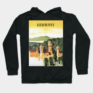 Vintage Travel Poster, German Castle Hoodie